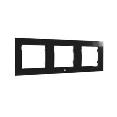 SHELLY Fali Villanykapcsoló Keret, 3-es fekete - SHELLY WALL SWITCH FRAME X3 BLACK