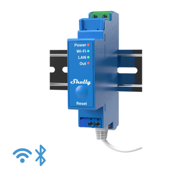 SHELLY Okosrelé, 16A, WiFi + Ethernet, DIN-sínre szerelhető - SHELLY PRO 1