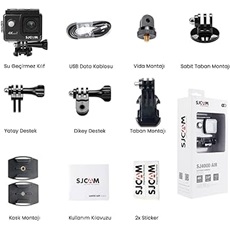 SJCAM Action Camera SJ4000 Air WIFI, Black 4K, vízálló tokkal, 2,0 kijelző, 4x digitális zoom, lassított felvétel, 30m
