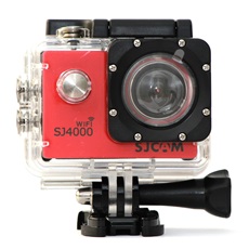 SJCAM Action Camera SJ4000 WiFi, Red,  4K, 30m, 12 MP, vízálló tokkal, LCD kijelző 2.0, időzítő funkció, lassítás