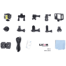 SJCAM Action Camera SJ4000, Yellow, vízálló tokkal, LCD kijelző, 2,0 képátmérő, 12 MP, lassítás, időzítő, 1080P, H.264