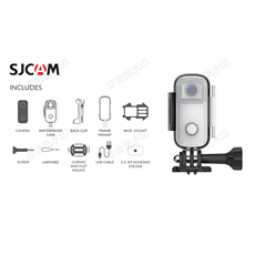SJCAM Pocket Action Camera C100, Black, WIFI, 1080p, vízálló tokkal 30m - ig, mikro USD, portré mód