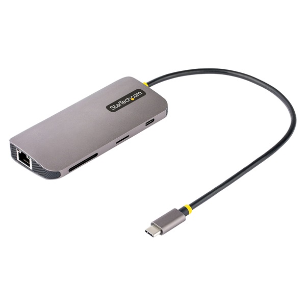 STARTECH USB-C Multiport Adapter, 1xHDMI, 3xUSB 3.2, 1xSD, 1xLAN, 1xMicroSD, 1xUSB-C, 30cm kábel