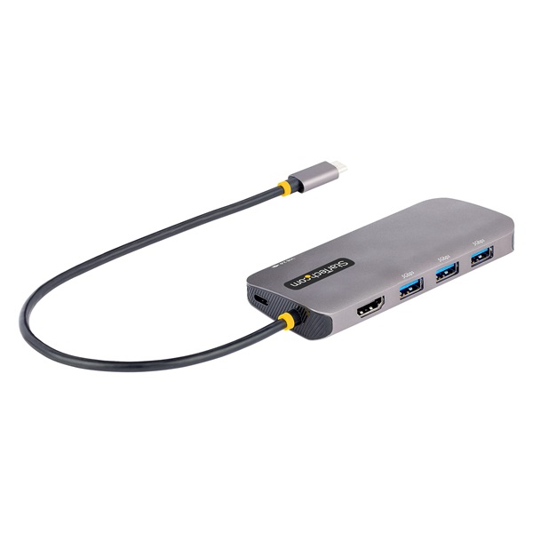 STARTECH USB-C Multiport Adapter 1xHDMI 4K 60Hz, 3xUSB 3.2, 1xLAN, 1xType-C, 30cm kábel