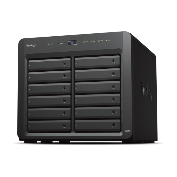 SYNOLOGY NAS 12 fiókos DS2422+ AMD Ryzen V1500B 2,2GHz, 4GB DDR4, 4x1GbE, 2xUSB3.2