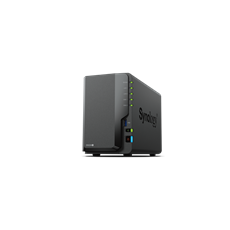 SYNOLOGY NAS 2 fiókos DS224+ 2x4TB HDD-vel, Intel Celeron J4125 4x2GHz, 2GB DDR4, 2x1GbE, 2xUSB3.2Gen1
