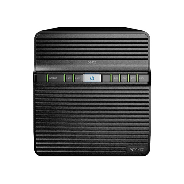 SYNOLOGY NAS 4 Fiókos Realtek RTD1619B 4x1,7GHz, 2GB DDR4, 2x1GbE, 2xUSB3.2 Gen1 - DS423