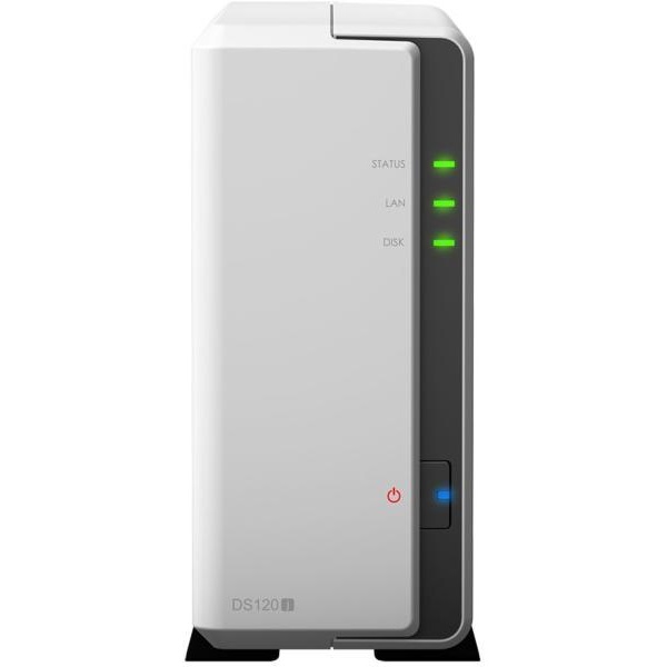 SYNOLOGY NAS 1 fiókos DS120J Marvell Armada 3700 88F3720 2x800MHz, 512 MB DDR3L, 1x1GbE, 2xUSB2.0