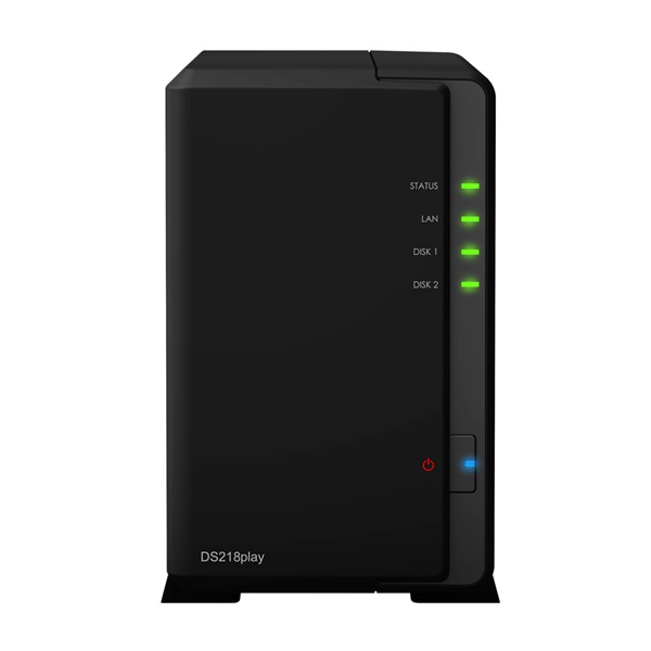 SYNOLOGY NAS 2 fiókos DS218play Realtek RTD1296 4x1,4GHz, 1GB DDR4, 1x1GbE, 2xUSB3.2