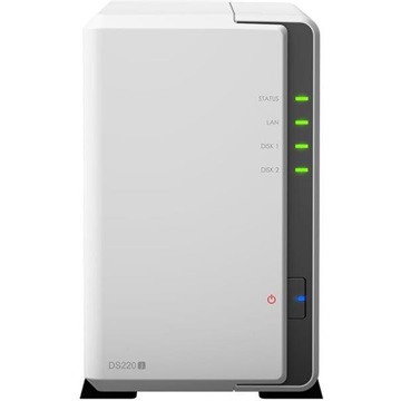 Synology NAS 2 fiókos DS220J Realtek RTD1296 1,4GHz, 512MB DDR4, 1x1GbE, 2xUSB3.2