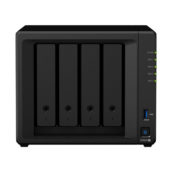 SYNOLOGY NAS 4 Fiókos DS920+ Intel Celeron J4125 4x2GHz, 4GB DDR4, 2x1GbE, 2xUSB3.0