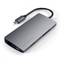 Satechi Aluminium TYPE-C Multi-Port Adapter (HDMI 4K,3x USB 3.0,MicroSD,Ethernet) - Space Grey