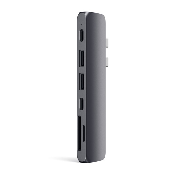 Satechi Aluminium TYPE-C PRO Hub (HDMI 4K,PassThroughCharging,2x USB3.0,2xSD,ThunderBolt 3) - Space Grey