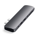 Satechi Aluminium TYPE-C PRO Hub (HDMI 4K,PassThroughCharging,2x USB3.0,2xSD,ThunderBolt 3) - Space Grey