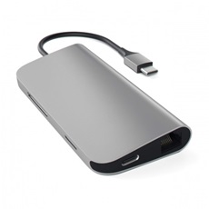 Satechi Aluminium Type-C Multi-Port Adapter (HDMI 4K,3x USB 3.0,MicroSD,Ethernet) - Space Grey