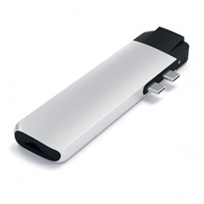Satechi Aluminium Type-C PRO Hub (HDMI 4K,PassThroughCharging,1x USB3.0,1xSD,Ethernet) - Silver