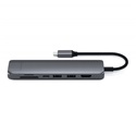 Satechi Aluminium Type-C Slim Multiport (1xHDMI 4K,2x USB-A,1x SD,1x Ethernet) - Space Grey