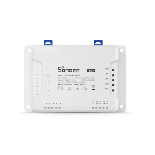 Sonoff 4CH (R3) Okosrelé WiFi eWeLink 4 áramkörös
