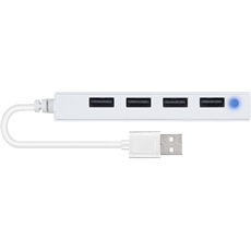 Speedlink SL-140000-WE SNAPPY SLIM USB Hub, 4-Port, USB 2.0, Passzív, fehér