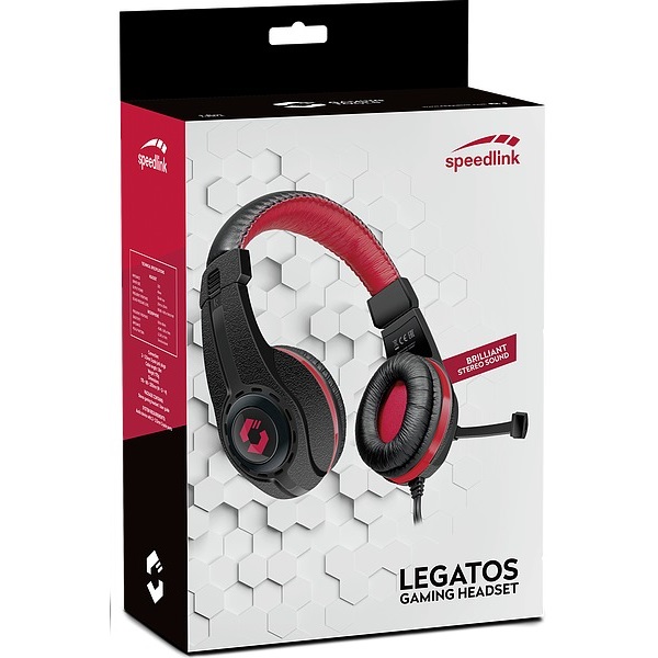 Speedlink SL-860000-BK LEGATOS Gaming mikrofonos fejhallgató, fekete