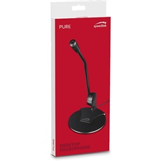 SPEEDLINK SL-8702-BK PURE Desktop Voice asztali mikrofon, fekete