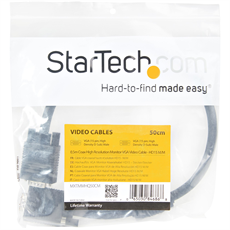 Startech MXT101MMHQ1 50cm Coax High Resolution Monitor VGA Video Cable - HD15 to HD15 M/M