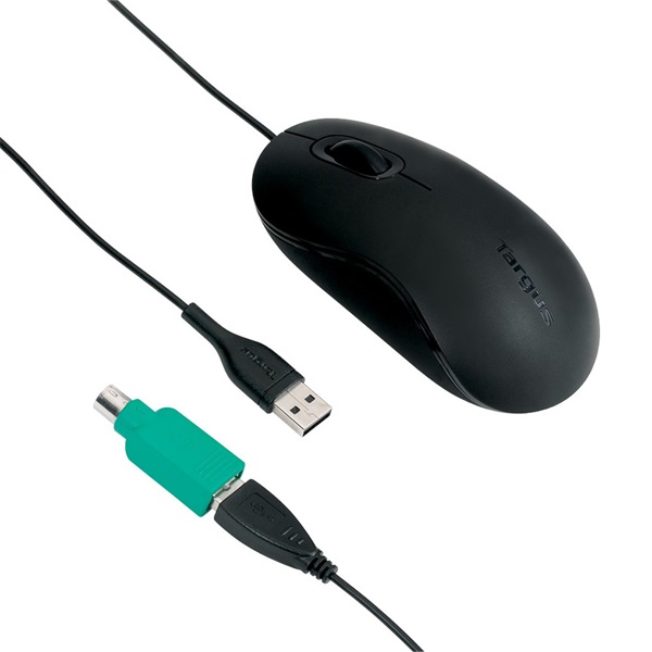 TARGUS Vezetékes egér AMU30EUZ, 3 Button Optical USB/PS2 Mouse