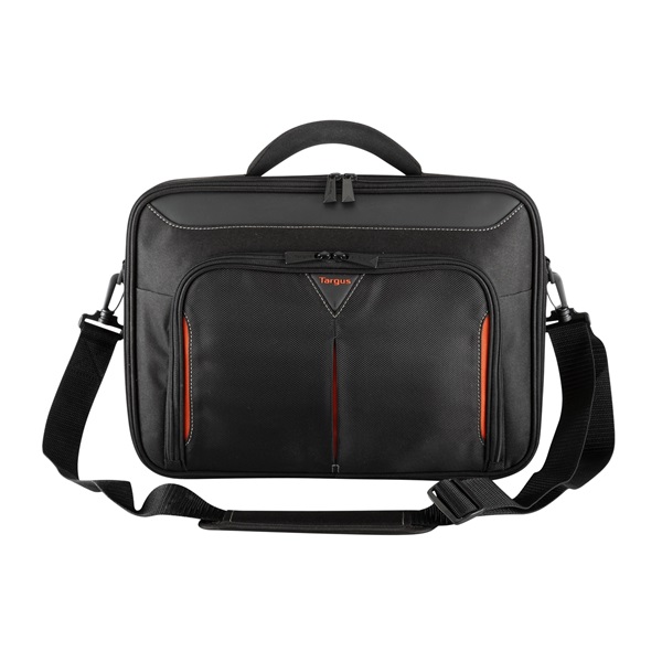 TARGUS Notebook táska CN415, Classic+ 15-15.6" Clamshell Laptop Bag - Black/Red