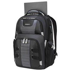 TARGUS Notebook hátizsák TSB956GL, DrifterTrek 11.6-15.6" Laptop Backpack with USB Power Pass-Thru - Black