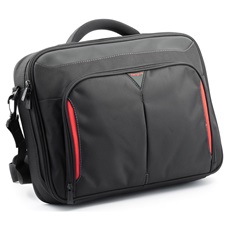 TARGUS Notebook táska CN415, Classic+ 15-15.6" Clamshell Laptop Bag - Black/Red