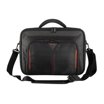TARGUS Notebook táska CN418EU, Classic+ 17-18" Clamshell Laptop Bag - Black/Red