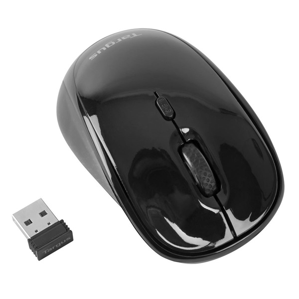 TARGUS Vezeték nélküli egér AMW50EU, Wireless USB Laptop Blue Trace Mouse - Black