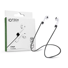 TECH-PROTECT SZILIKON NYAKPÁNT APPLE AIRPODS FÜLHALLGATÓHOZ – STRAP FOR AIRPODS – FEKETE