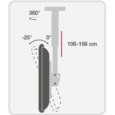TECHLY ICA-CPLB 946L teleszkópos mennyezeti LCD TV konzol, 37-70"