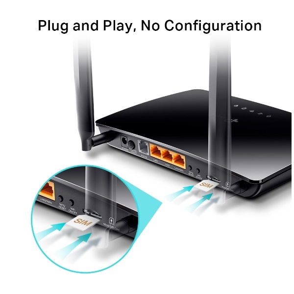 TP-LINK 3G/4G Modem + Wireless Router N-es 300Mbps 1xWAN(100Mbps) + 2xLAN(100Mbps) + 1xTelefon port, TL-MR6500v