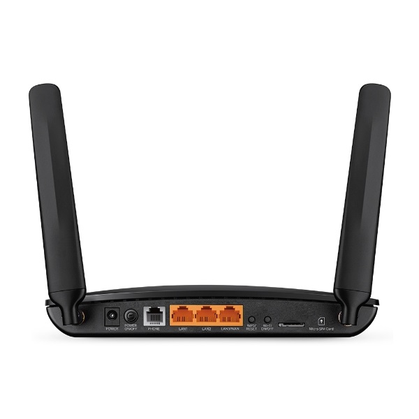 TP-LINK 3G/4G Modem + Wireless Router N-es 300Mbps 1xWAN(100Mbps) + 2xLAN(100Mbps) + 1xTelefon port, TL-MR6500v