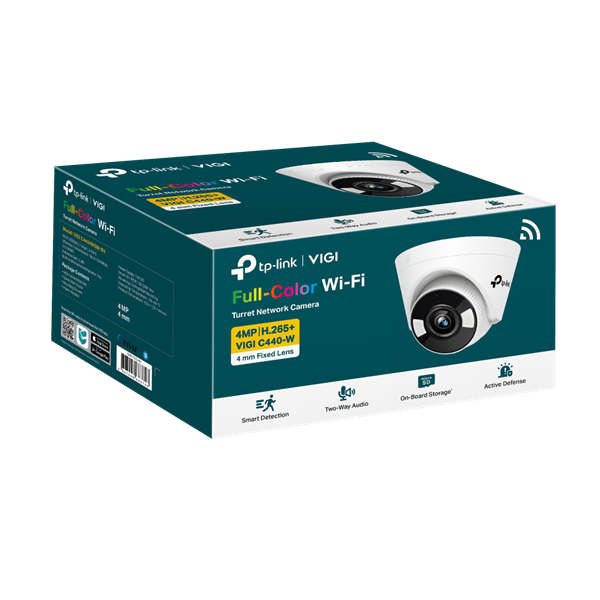 TP-LINK IP & Wi-Fi-s Kamera beltéri éjjellátó 4megapixel, 4mm Objektív, VIGI C440-W(4MM)