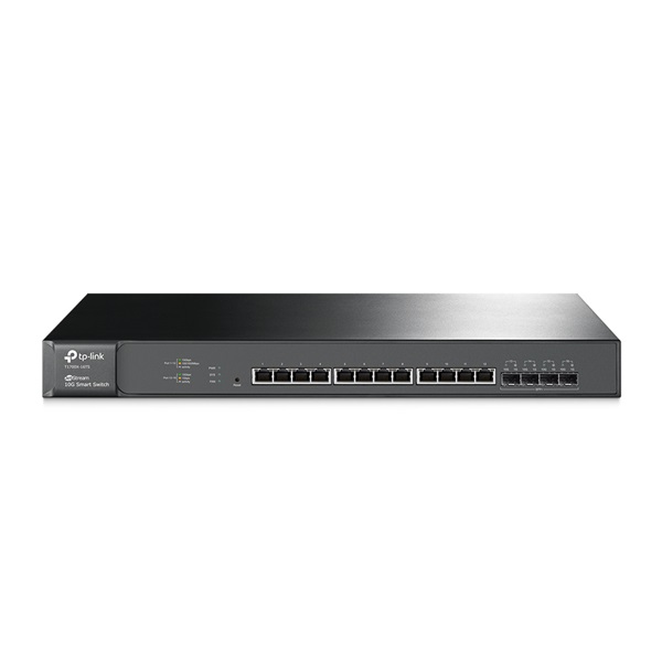 TP-LINK Switch 12x1000Mbps kombó + 4x10G SFP, Menedzselhető, T1700X-16TS