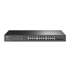 TP-LINK Switch 24x1000Mbps + 4xGigabit SFP + 2xkonzol port, Menedzselhető, SG3428