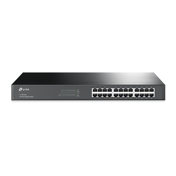 TP-LINK Switch 24x1000Mbps Fémházas Rackes, TL-SG1024