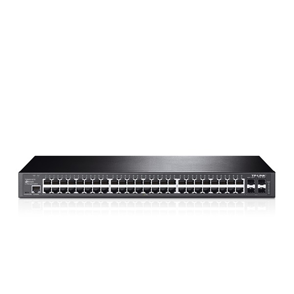 TP-LINK Switch 48x1000Mbps + 4xGigabit SFP + 2 konzol port, Menedzselhető, T2600G-52TS(TL-SG3452)