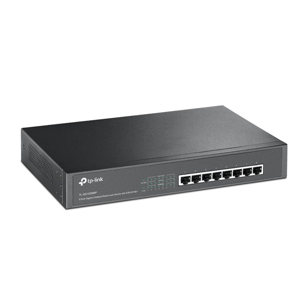 TP-LINK Switch 8x1000Mbps (8xPOE+), TL-SG1008MP