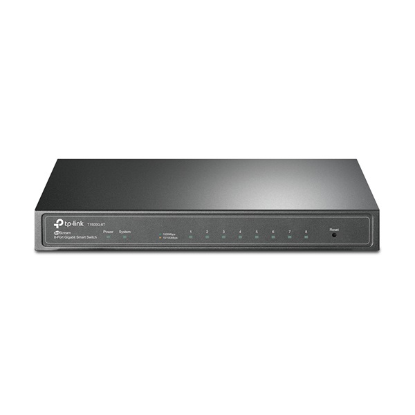 TP-LINK Switch 8x1000Mbps, Menedzselhető, T1500G-8T(TL-SG2008)