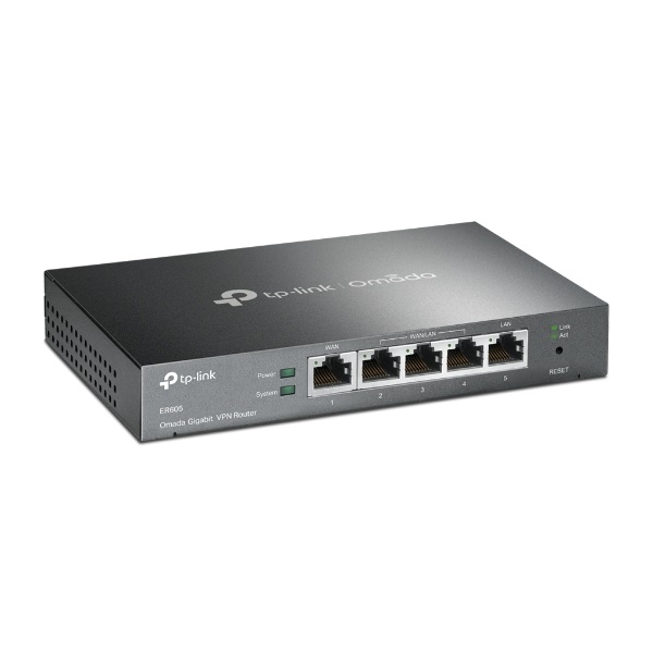 TP-LINK Vezetékes VPN Router 1xWAN(1000Mbps) + 4xLAN(1000Mbps), ER605