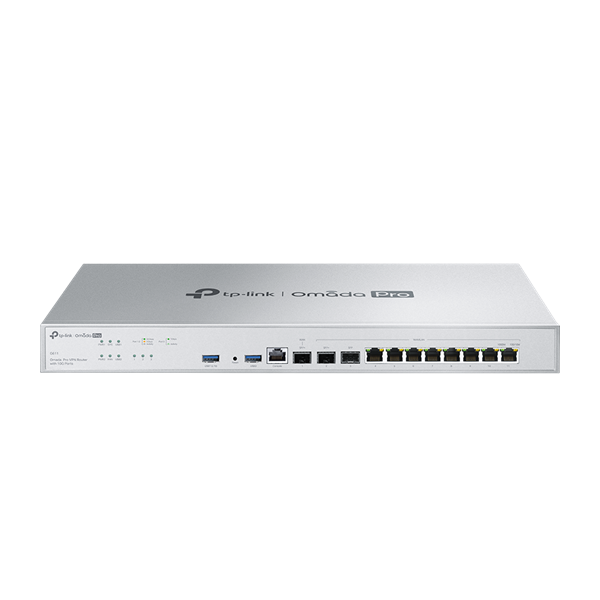 TP-LINK Vezetékes VPN Router 1xWAN(10Gbps) + 1xWAN/LAN(10Gbps) + 8xLAN(1000Mbps) + 1xGigabit SFP Rackes Omada Pro, G611