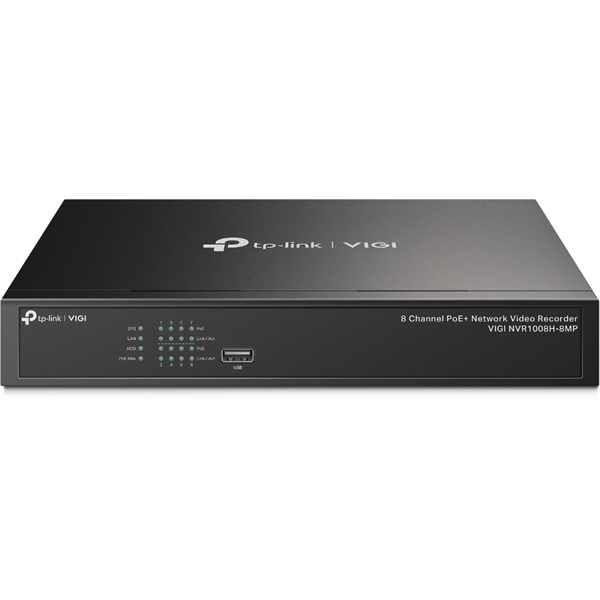 TP-LINK Video Recorder 8 csatornás POE+, VIGI NVR1008H-8MP