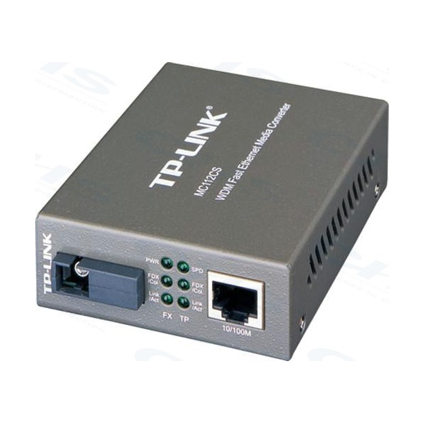 TP-LINK Optikai Media Konverter WDM 100(réz)-100FX(SC) Single mód, MC112CS