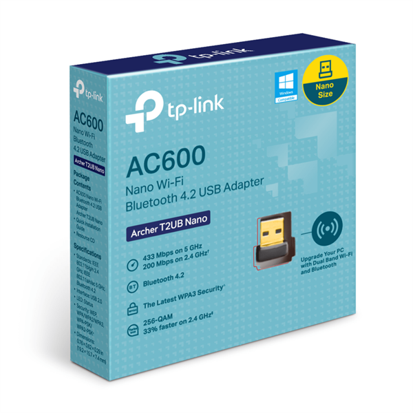 TP-LINK Wireless és Bluetooth 4.2 USB Adapter AC600, Archer T2UB Nano