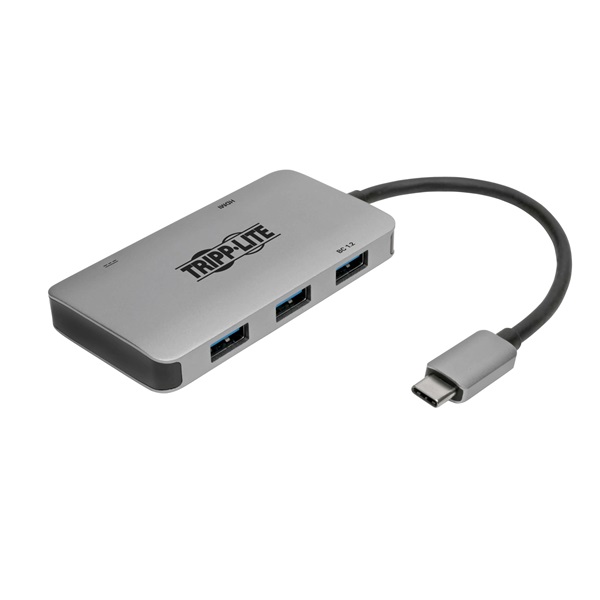 TRIPP LITE USB-C adapter, multiport,  4K HDMI, 3x USB-A Port, 100W PD Charging, HDCP, szürke