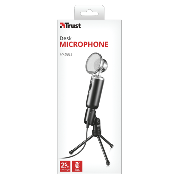 TRUST Asztali mikrofon 21672 (Madell Desk Microphone for PC and laptop)